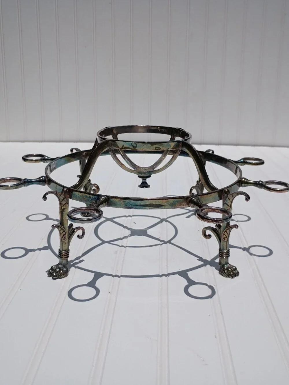 Vintage Silverplate Epergne Frame Centerpiece Stand Cordial Liquor Holder Taiwan